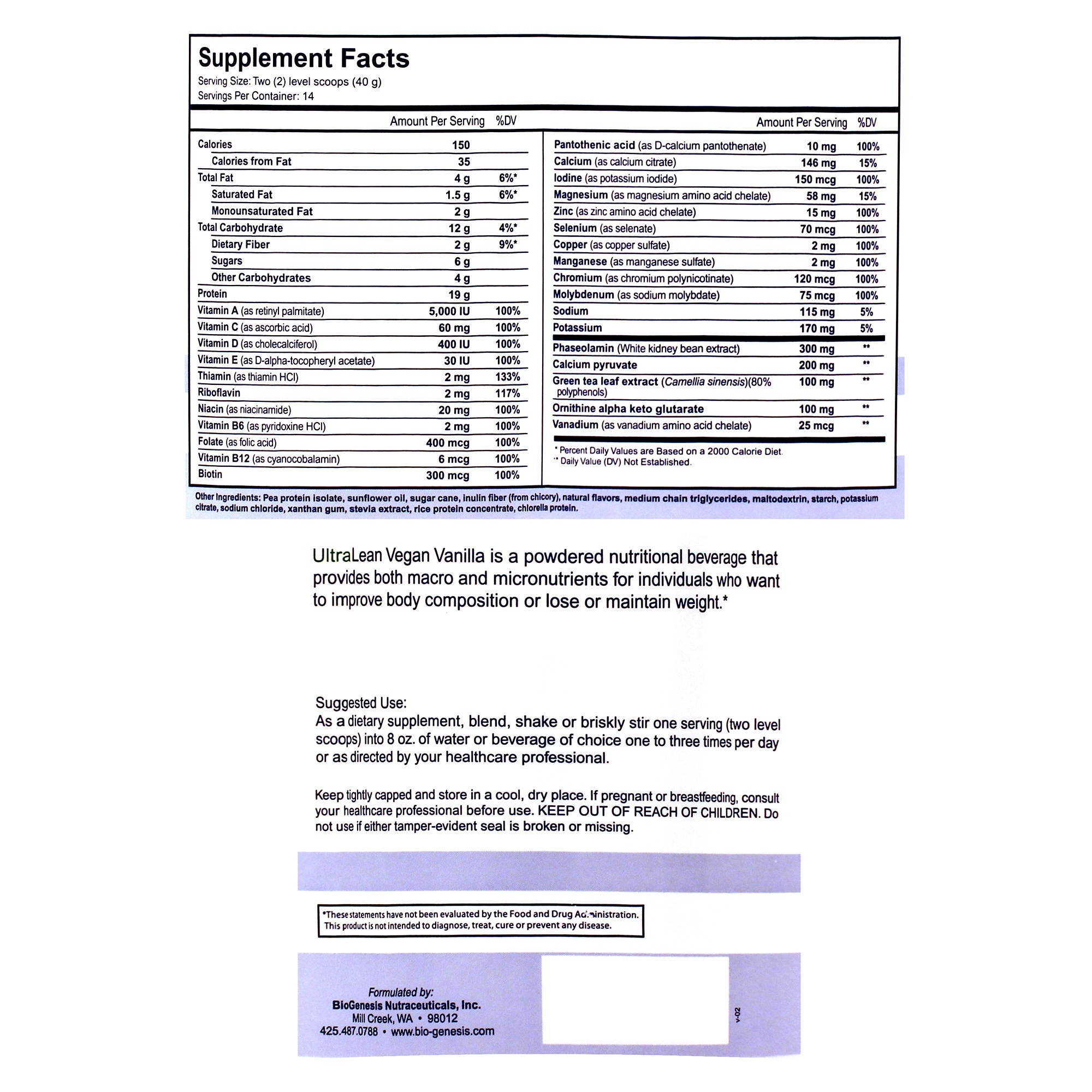 UltraLean Vegan Vanilla - Image 2