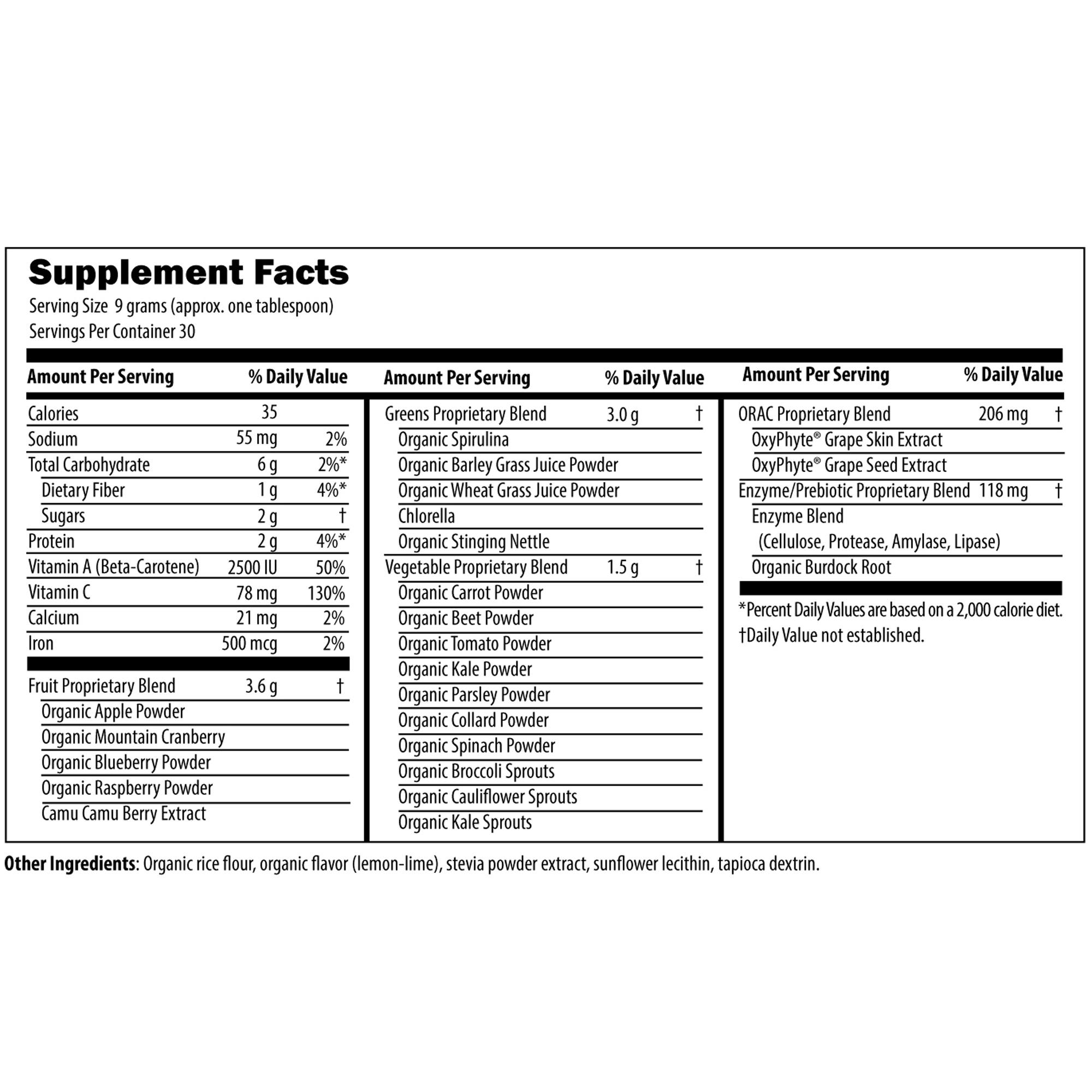PaleoGreens Organic powder-Lemon/Lime Flavor - Image 2