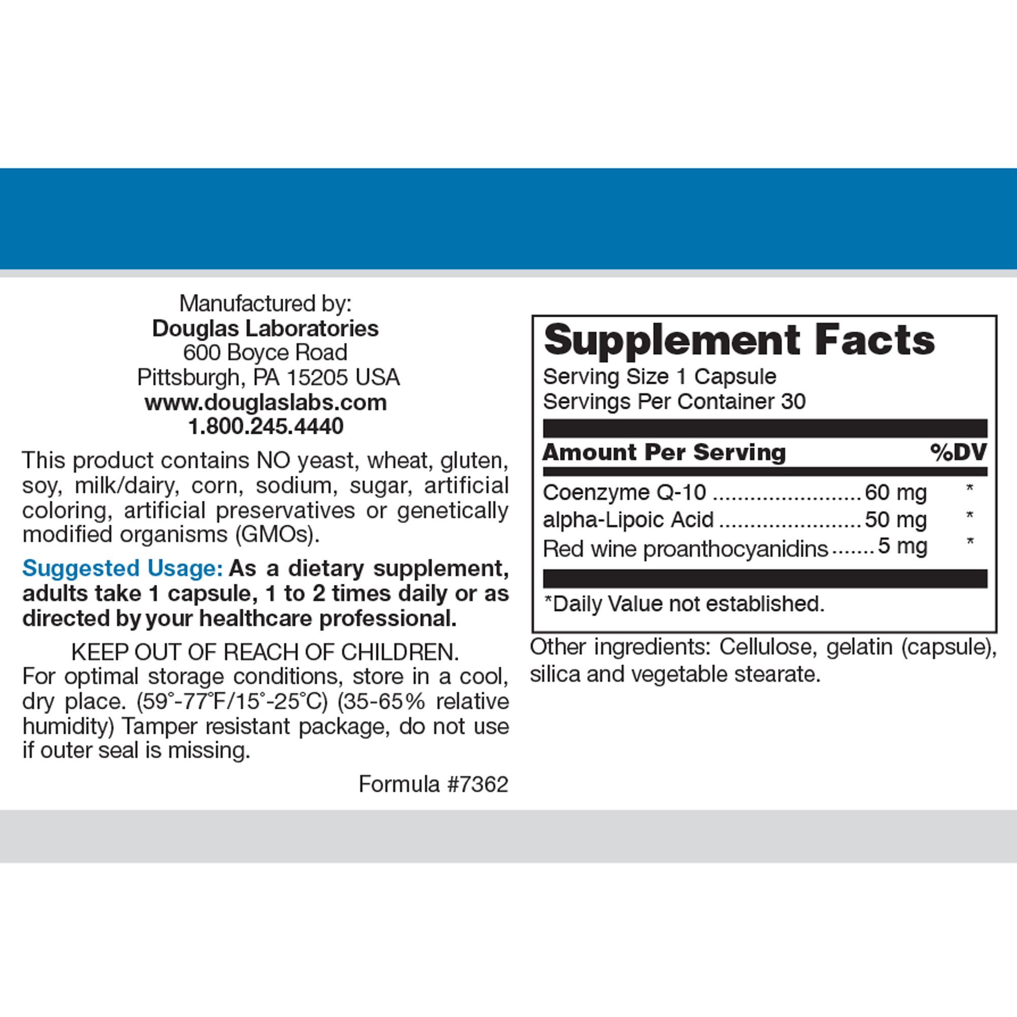 CoQ10 60mg w/Lipoic Acid - Image 2