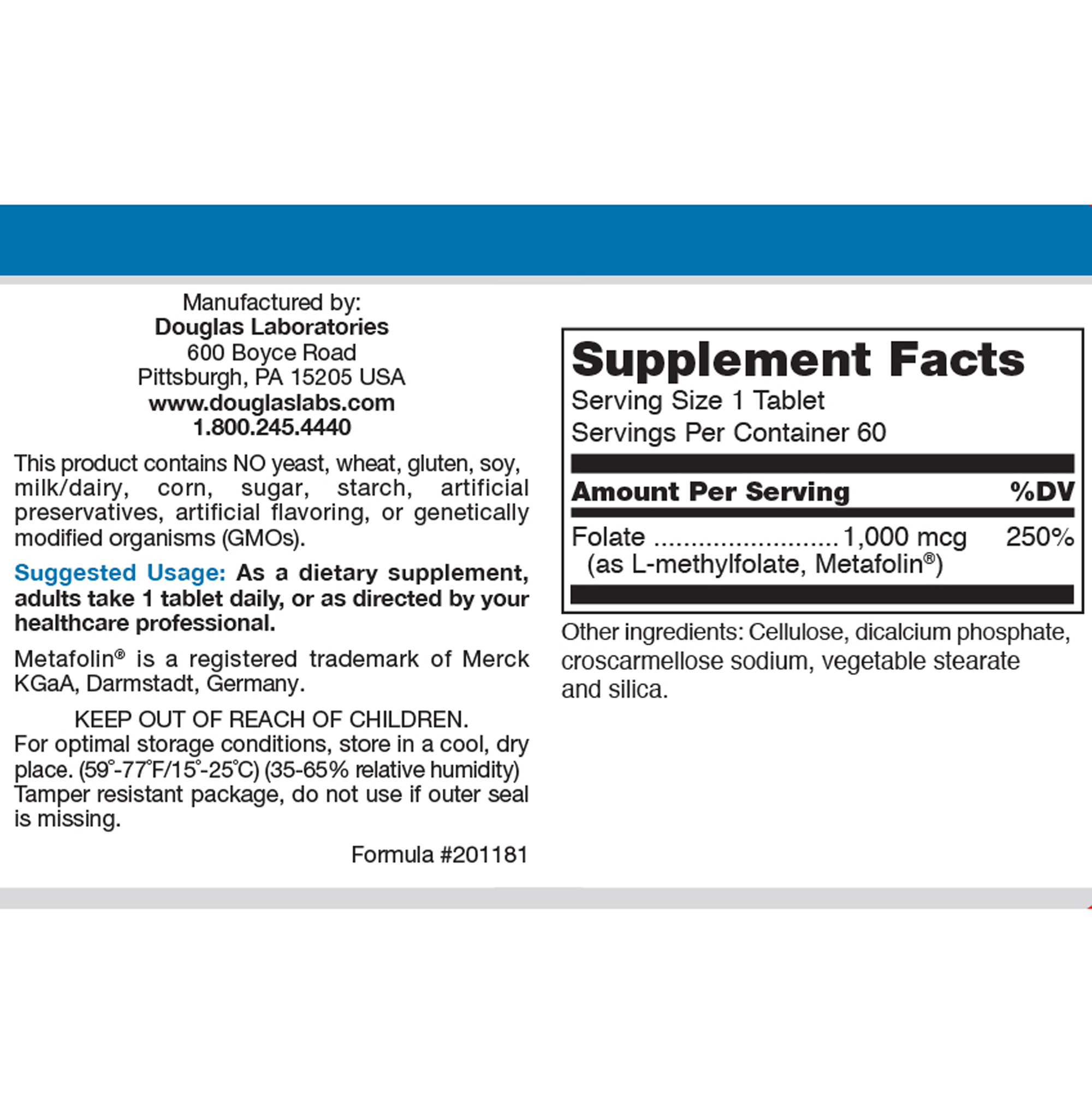 Methyl Folate (L-5-MTHF) 1,000mcg - Image 2