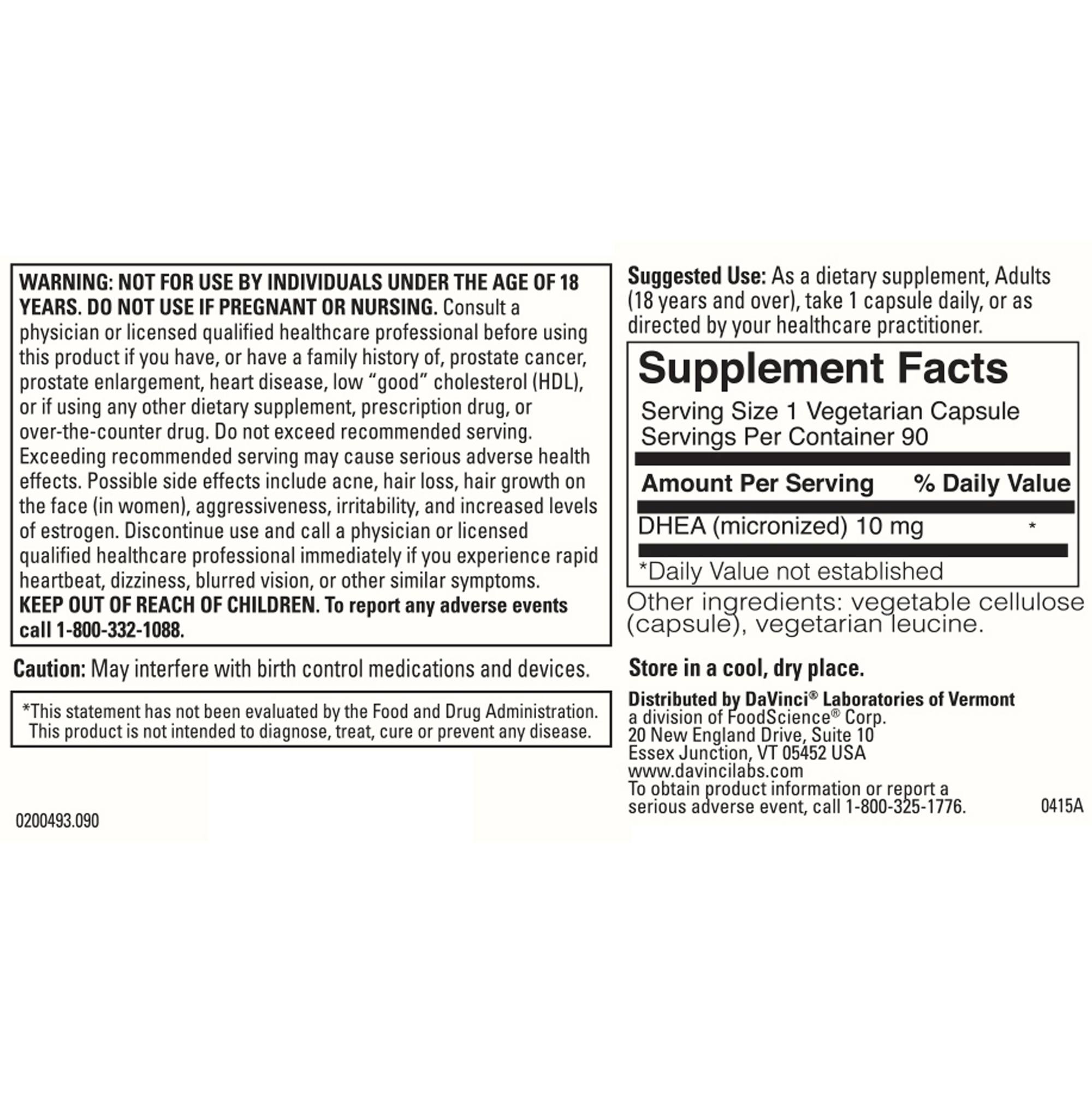 DHEA (micronized) 10mg - Image 2