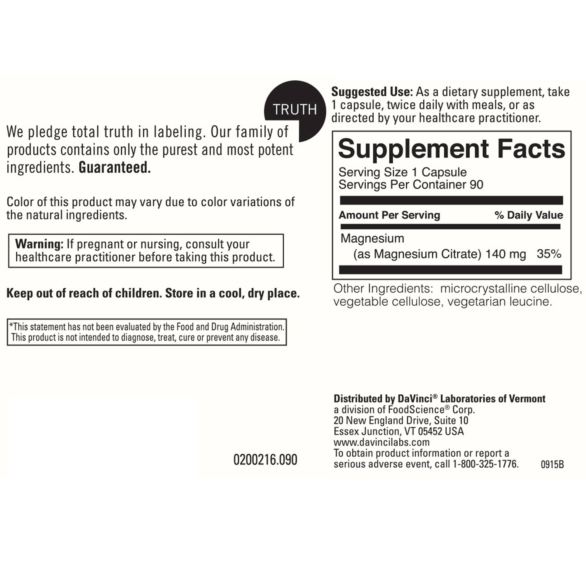 Magnesium Citrate 140mg - Image 2