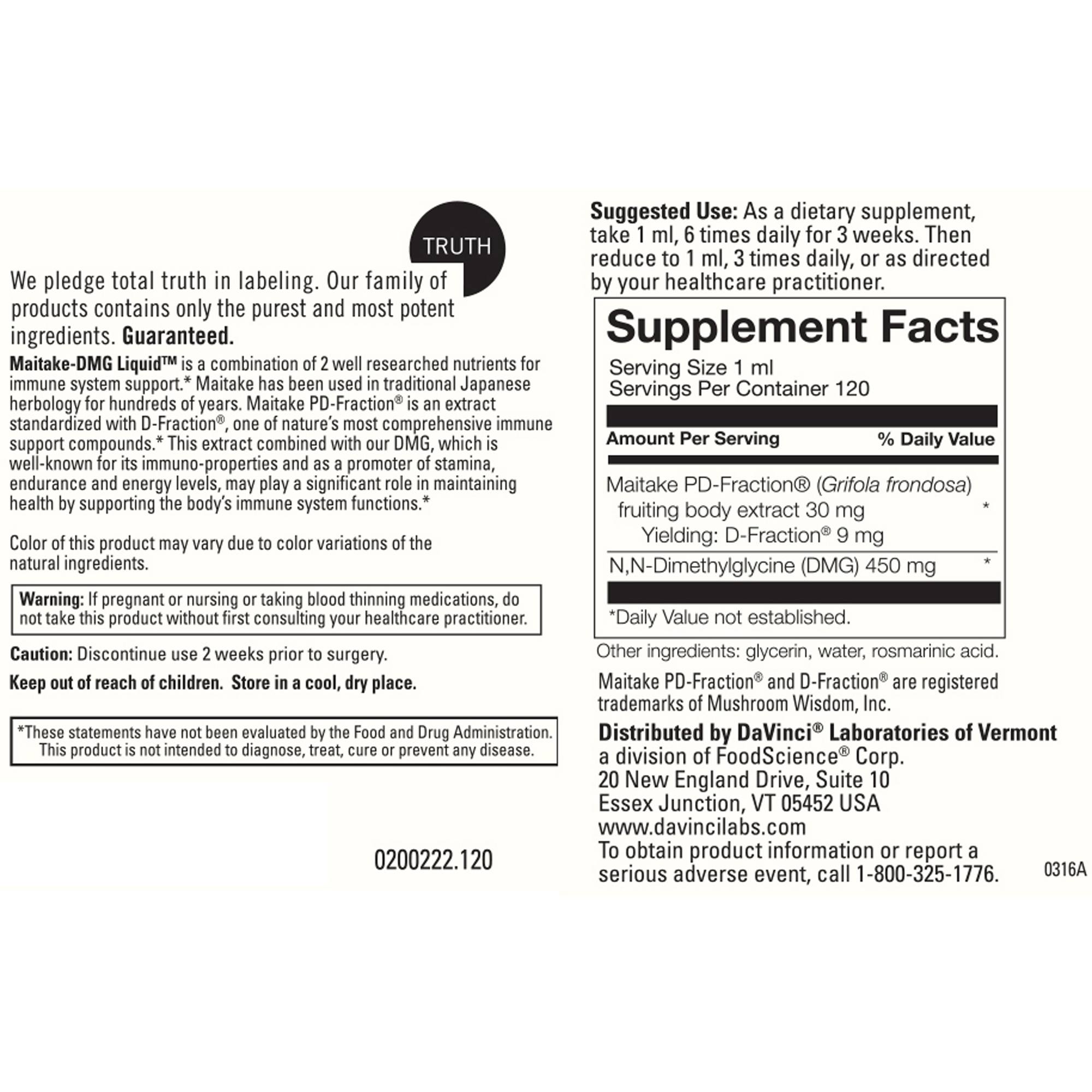 Maitake DMG Liquid - Image 2