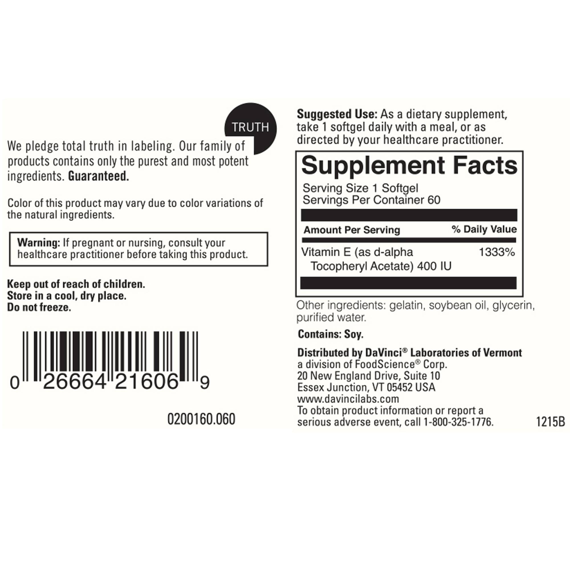 Natural Vitamin E-400 - Image 2