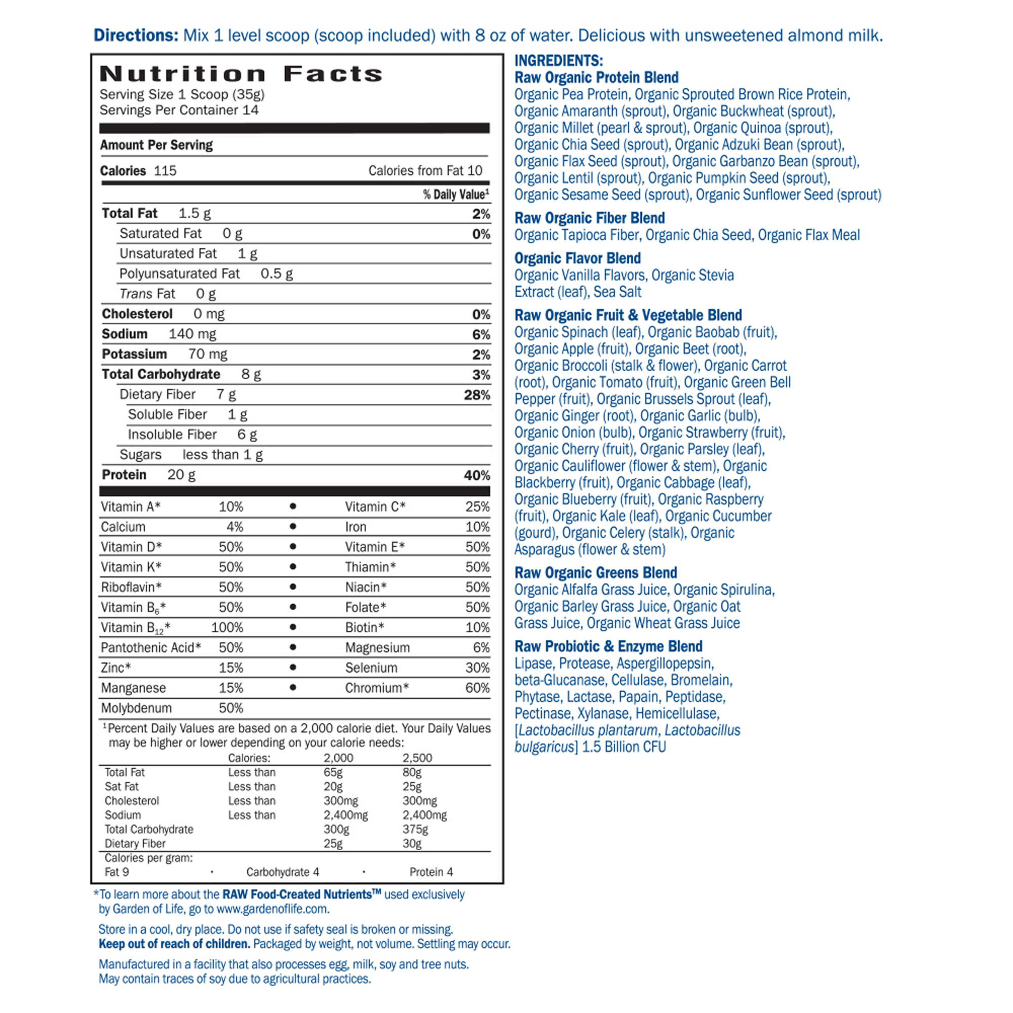 RAW Organic Meal - Vanilla - Image 2