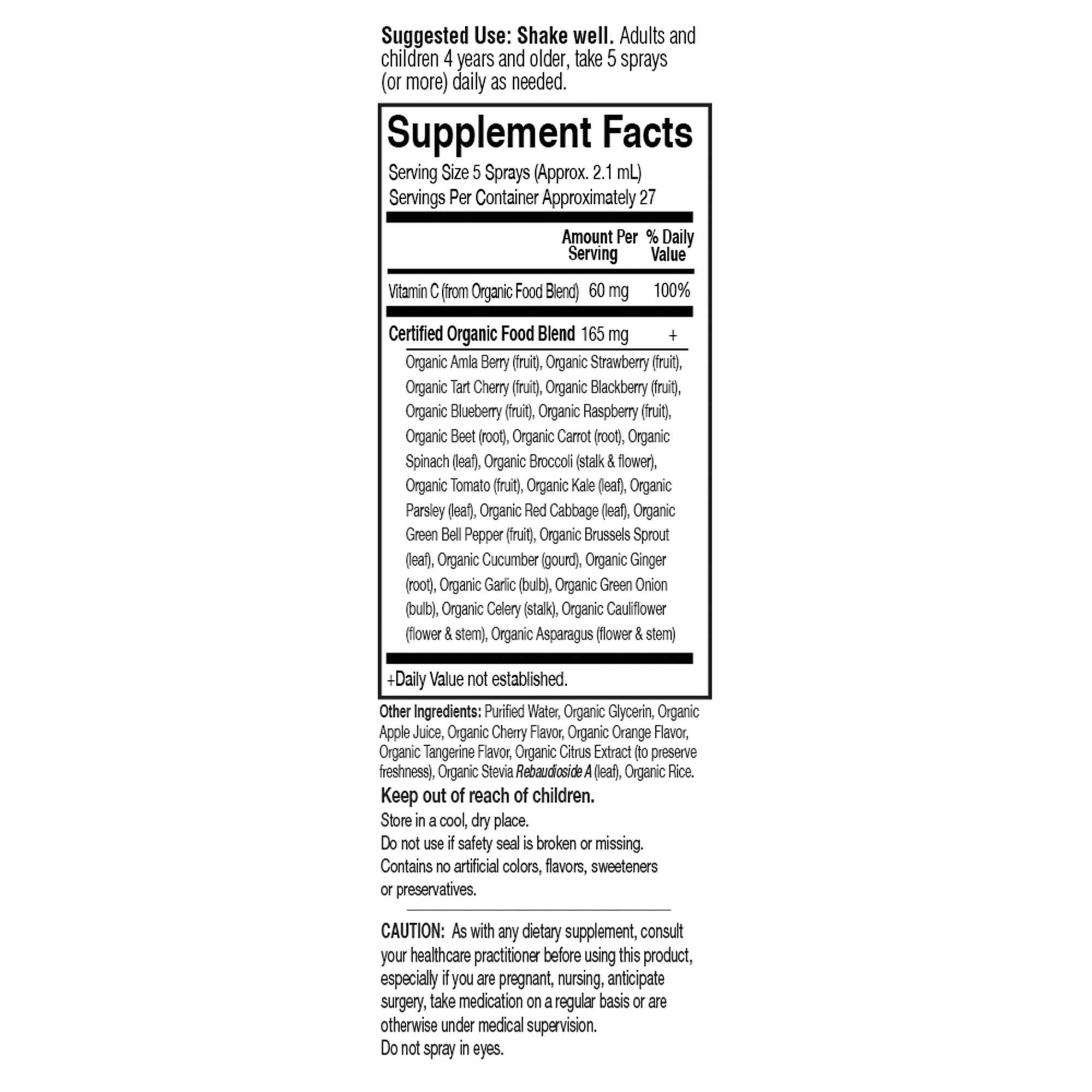 MyKind Organics Amla Vitamin C - Cherry Tangerine Spray - Image 2