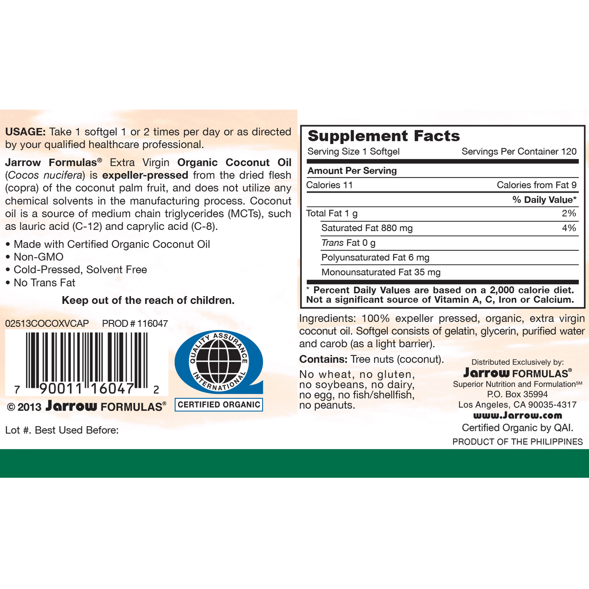 Coconut Oil 100% Organic, Extra Virgin, - Image 2