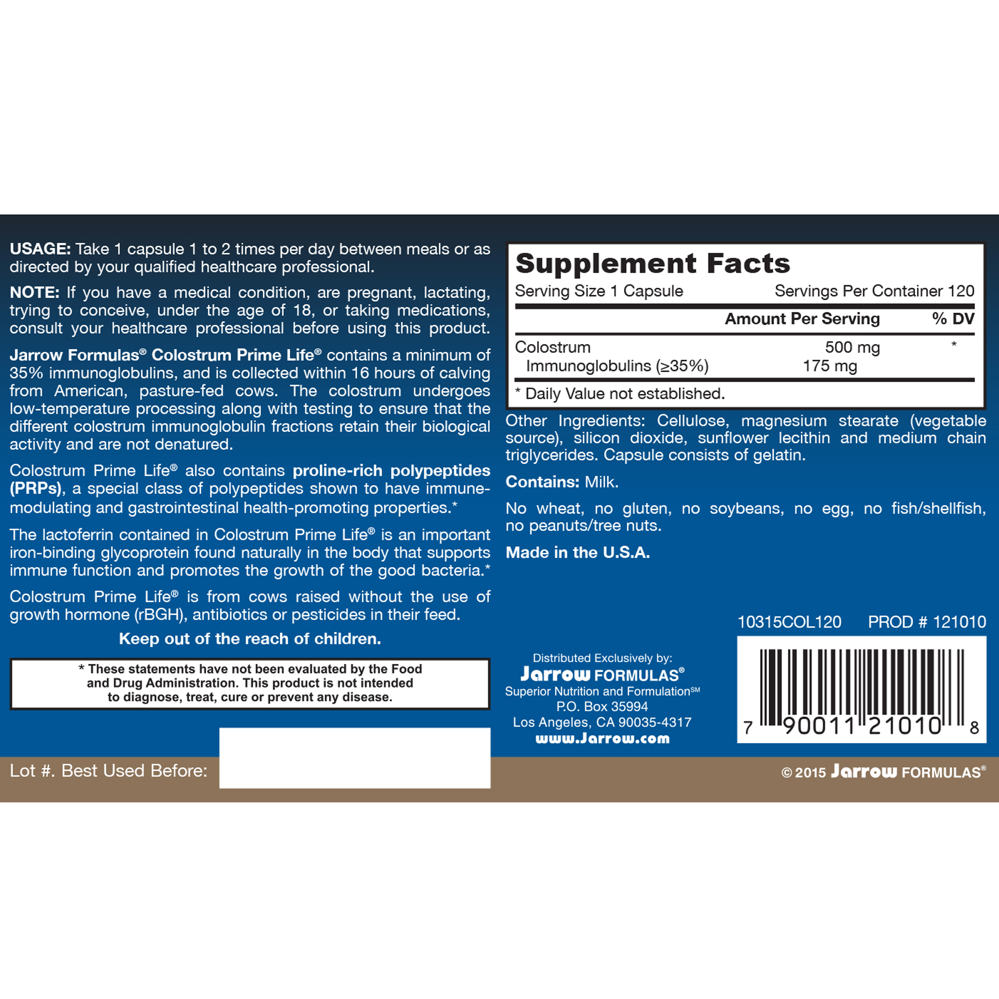 Colostrum Prime Life 500mg - Image 2