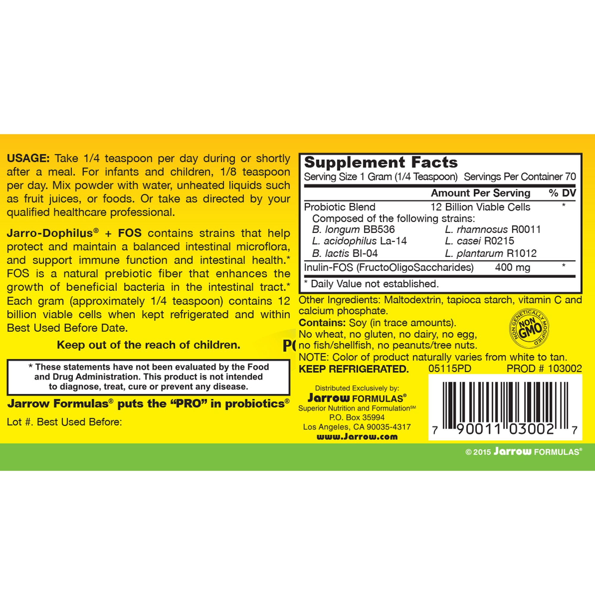 Jarro-Dophilus + FOS Powder - Image 2