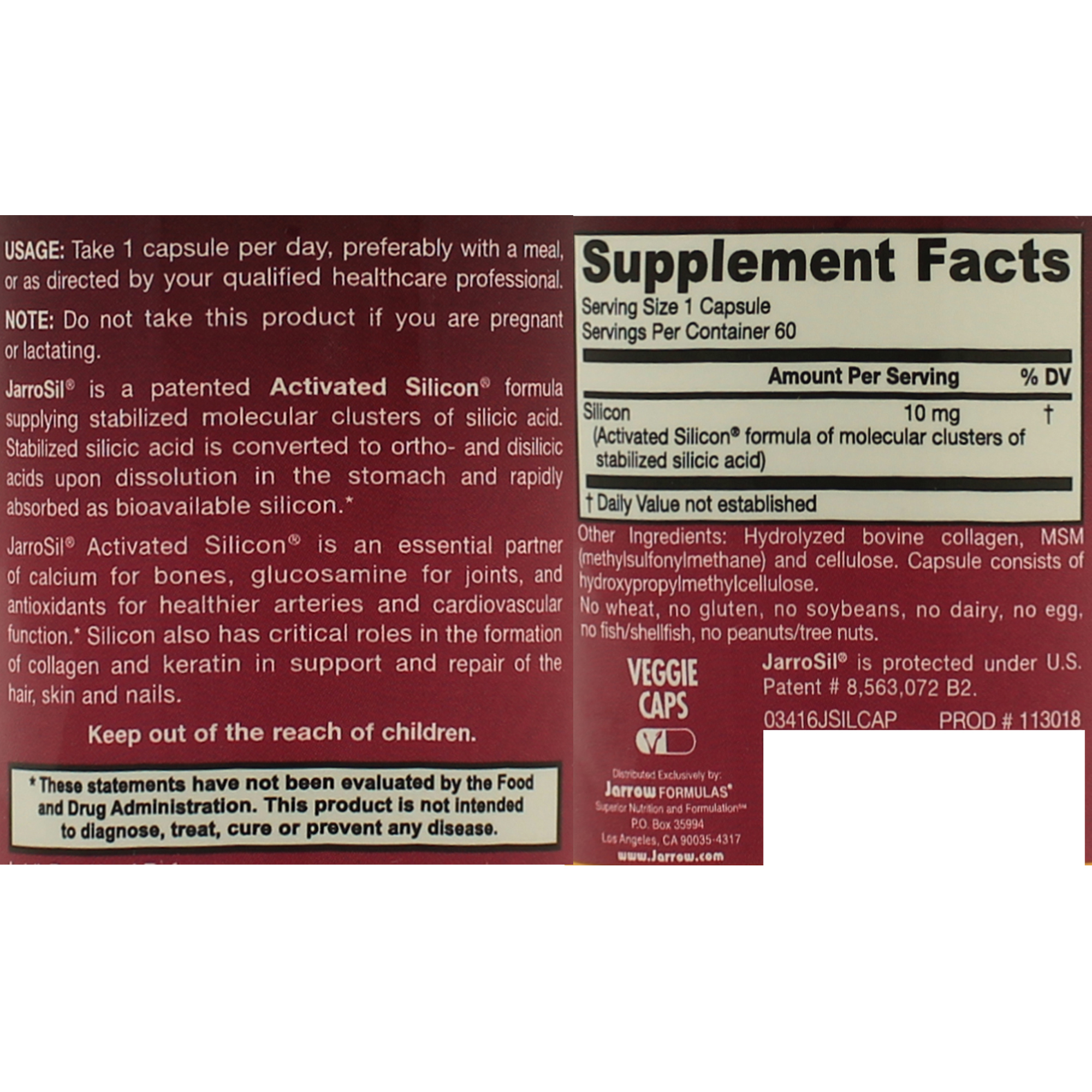 JarroSil Activated Silicon 10mg - Image 2