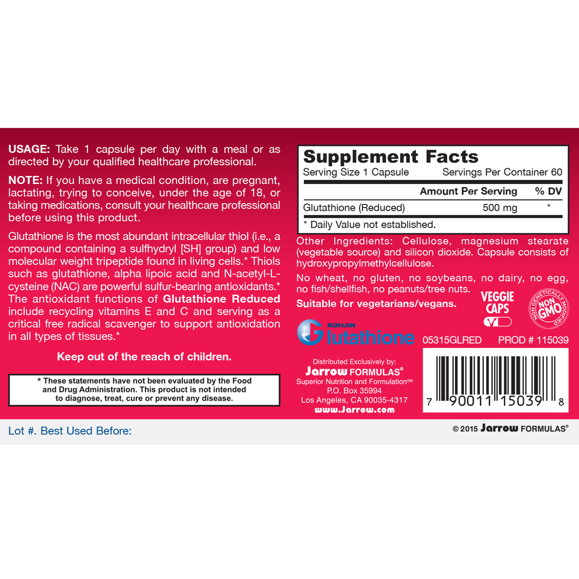 Reduced Glutathione 500mg - Image 2