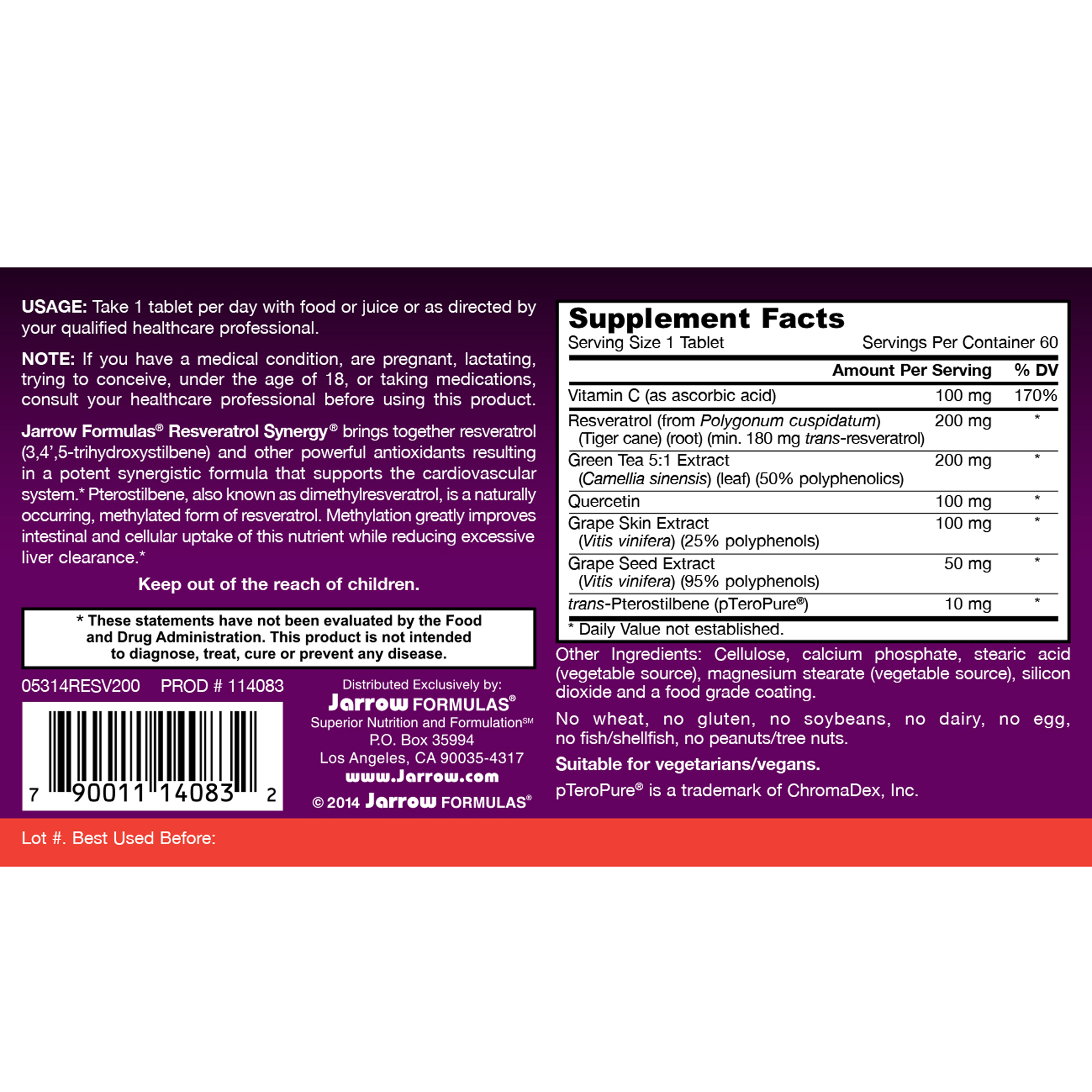 Resveratrol Synergy 200mg - Image 2