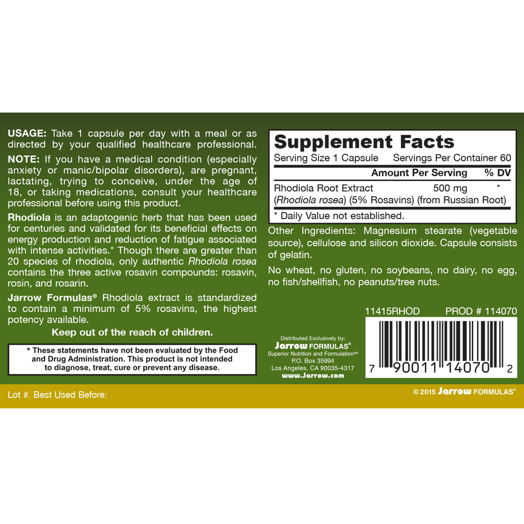 Rhodiola Rosea 500 500mg - Image 2