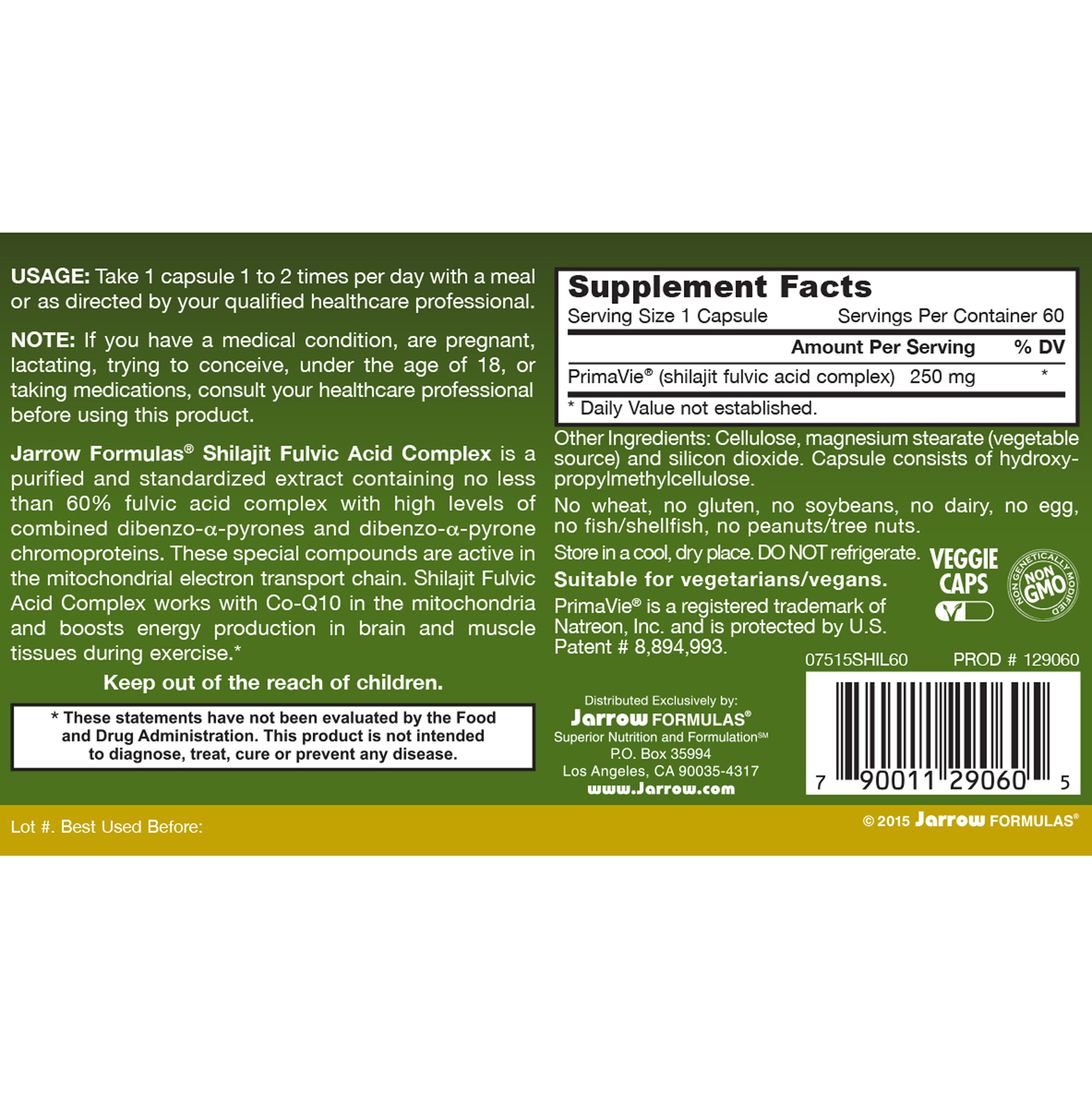 Shilajit Fulvic Acid Complex 250mg - Image 2