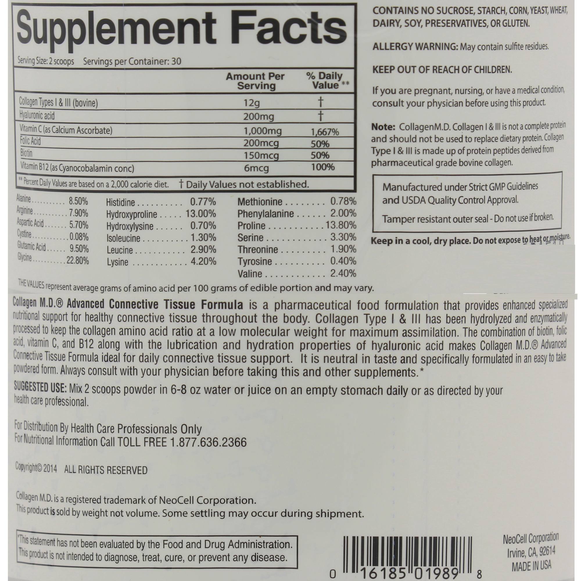 Advanced Connective Tissue Formula Dietary Supplement - Image 2