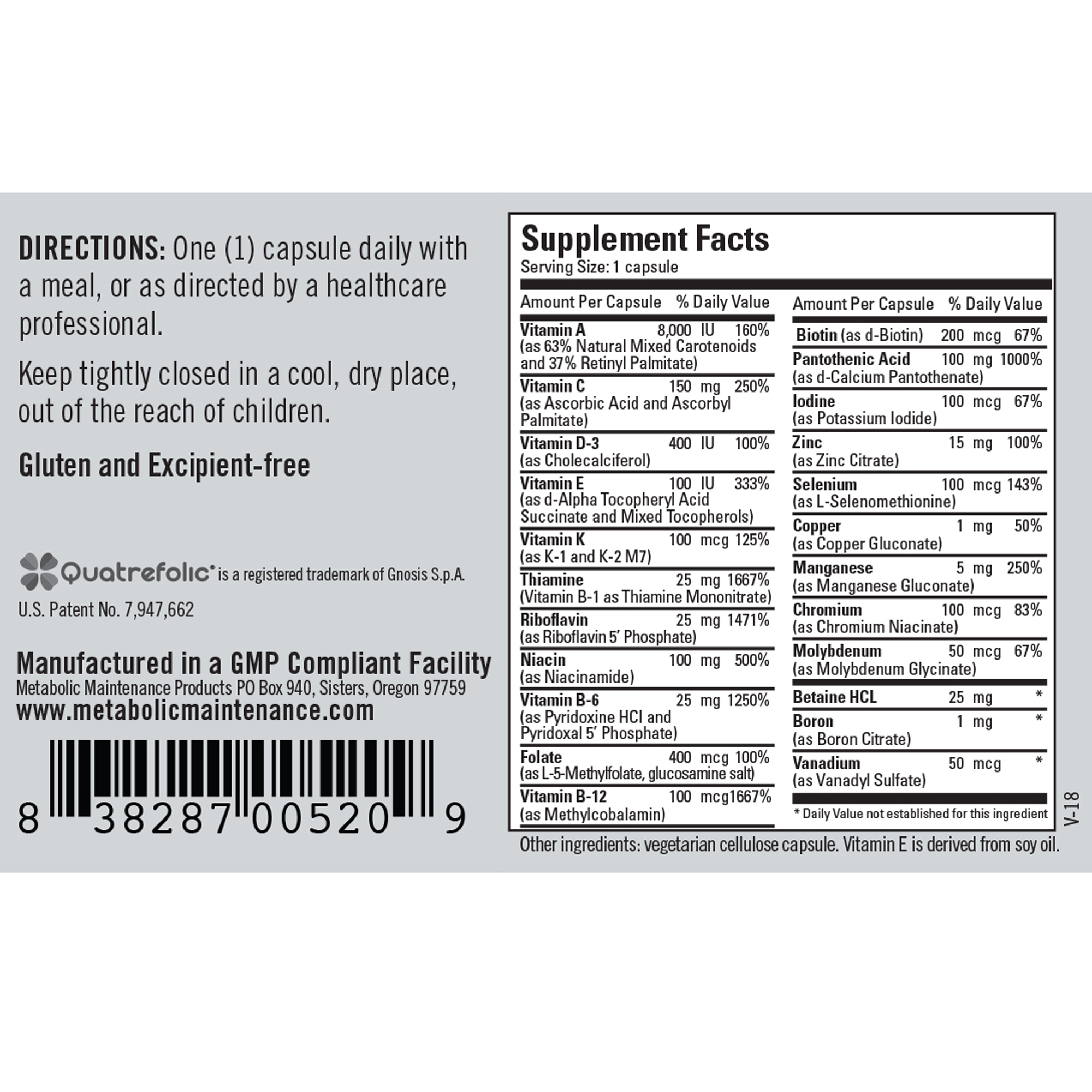 The Big One w/o Iron (w/Vit. D 400 IU) - Image 2