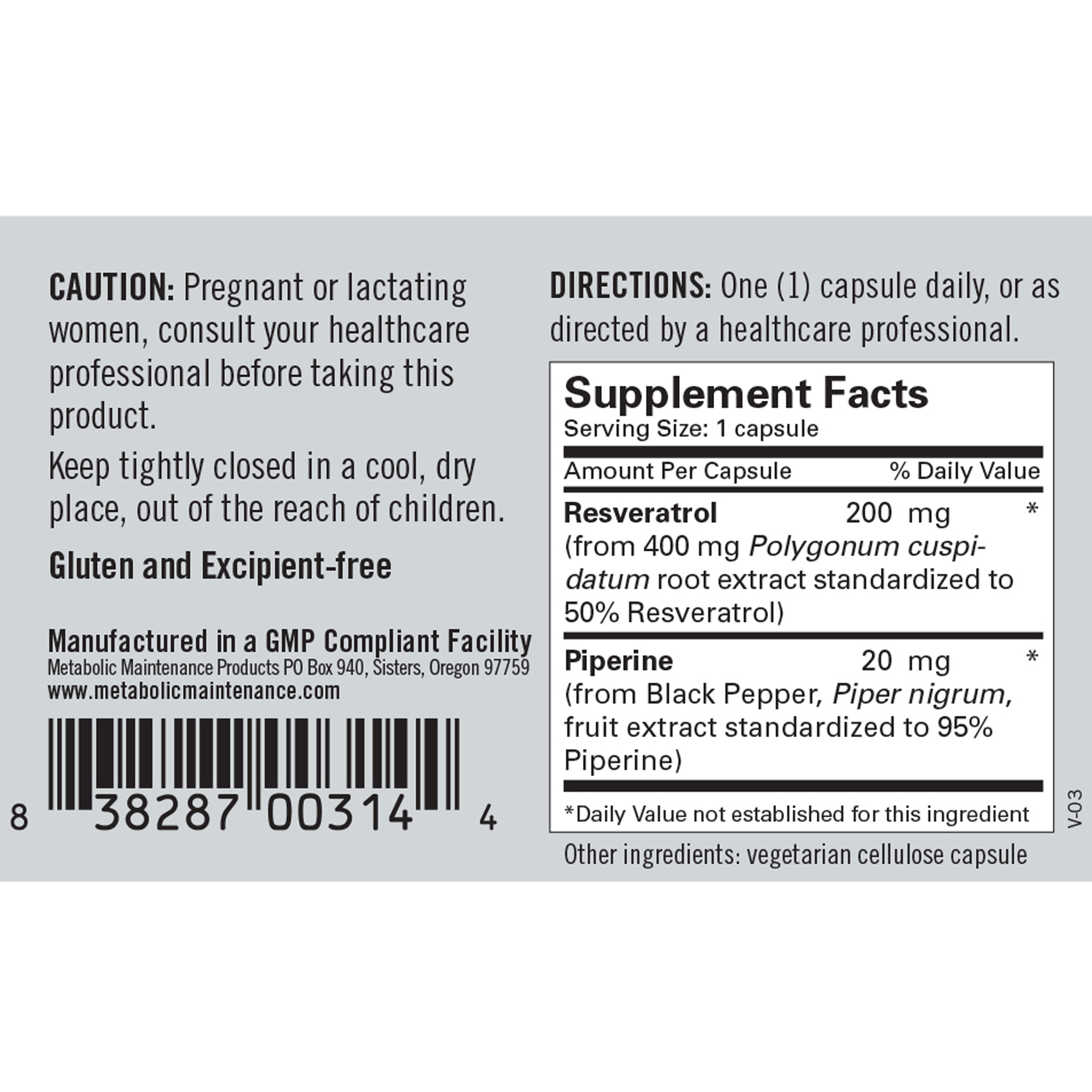 Resveratrol w/ Piperine - Image 2