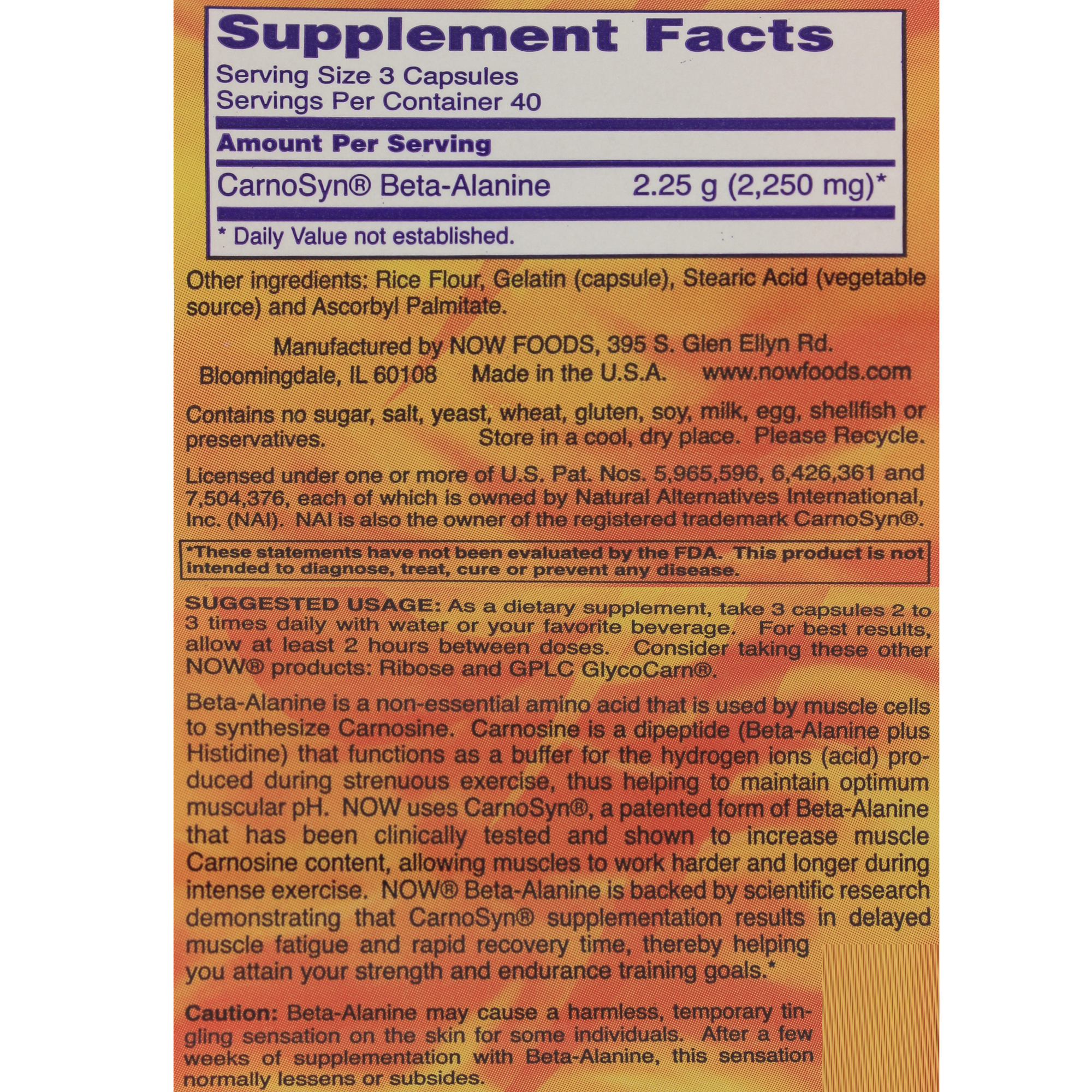 Beta Alanine 750mg - Image 2