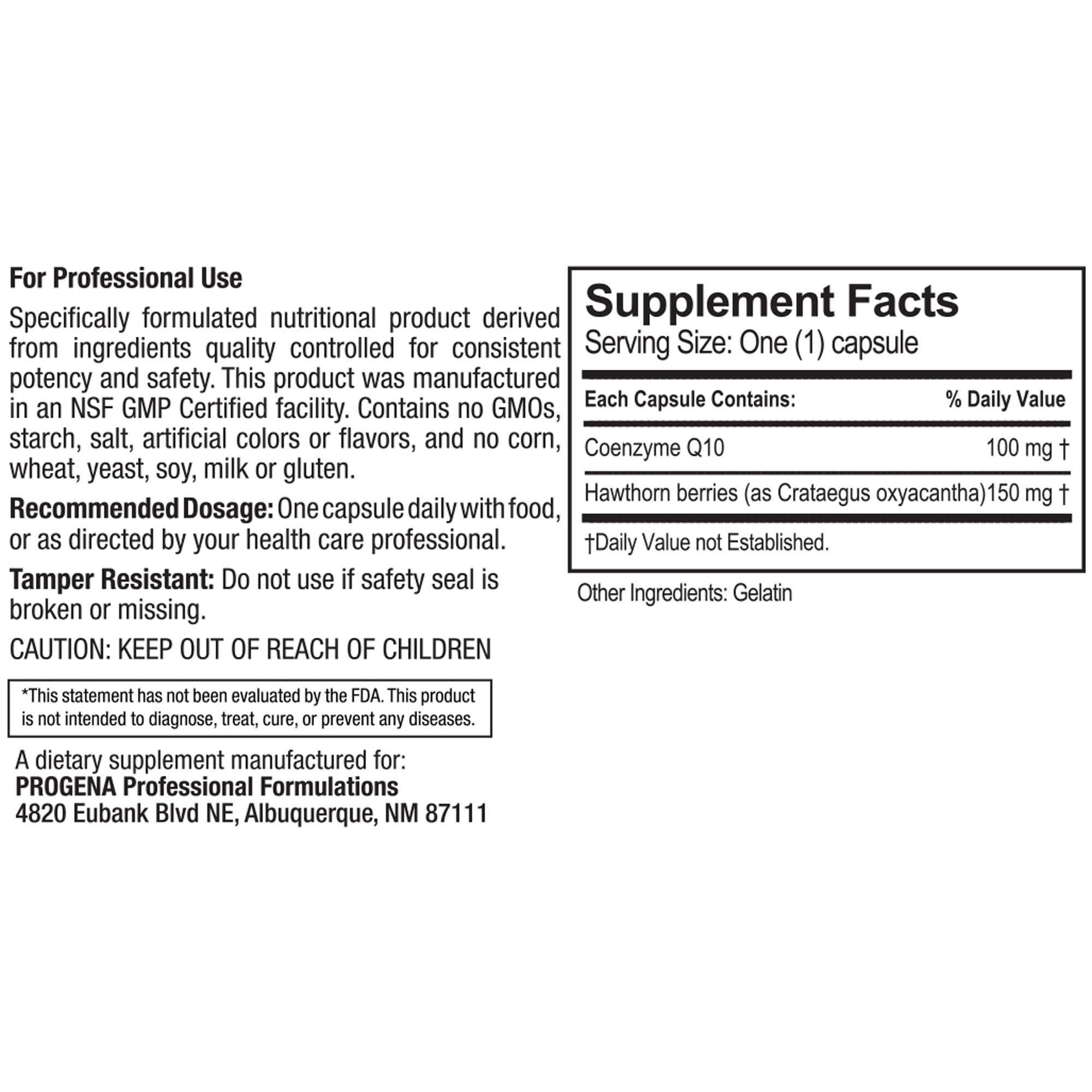 CoQ10 100mg w/Hawthorn - Image 2