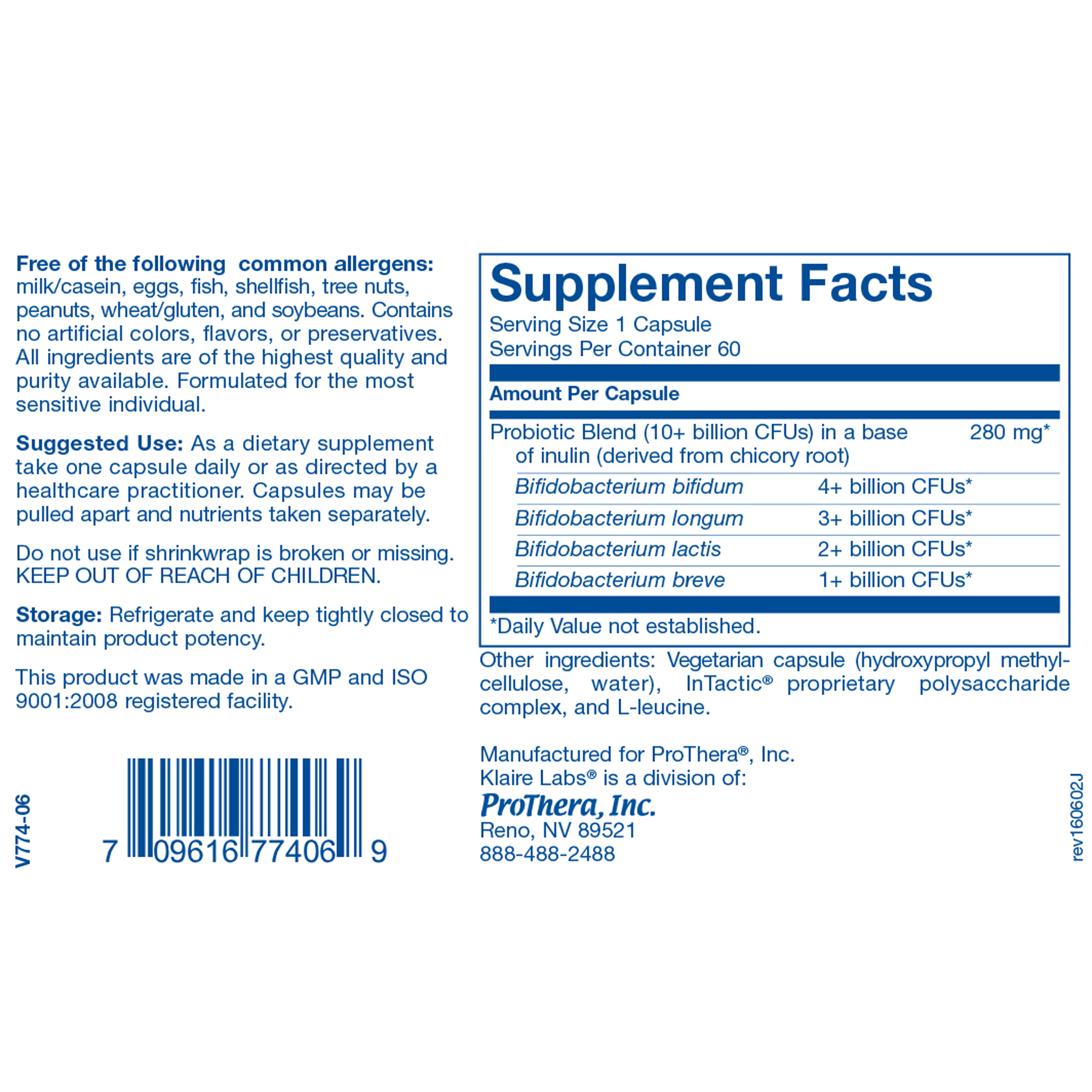 Ther-Biotic Factor 4 (Bifidobacterium Complex) Probiotic - Image 2